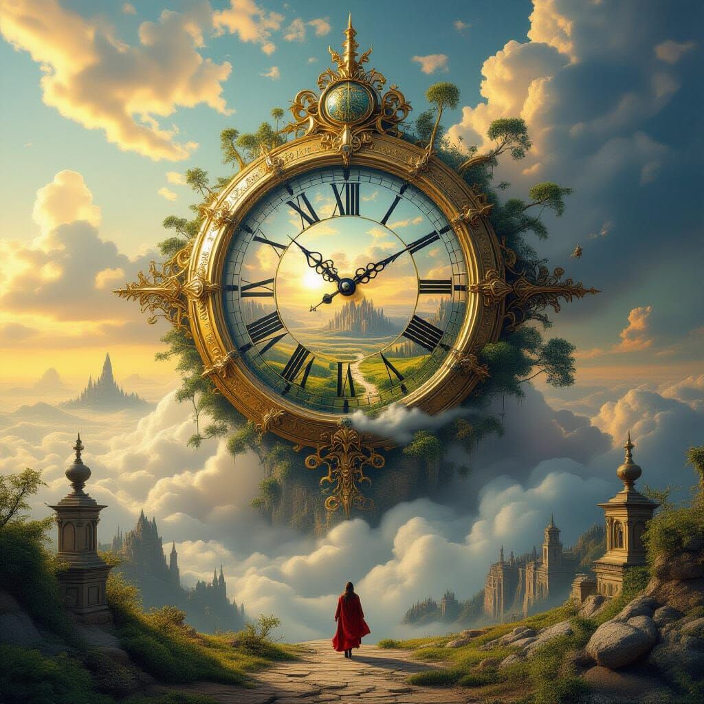 Surreal Everlasting Time Fantasy Landscape