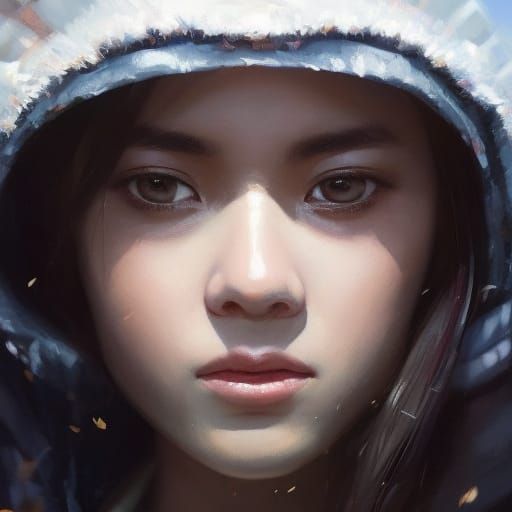 Adorable Snake Portrait in Studio Ghibli Style