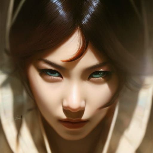 Adorable Snake Portrait in Oil Painting Style