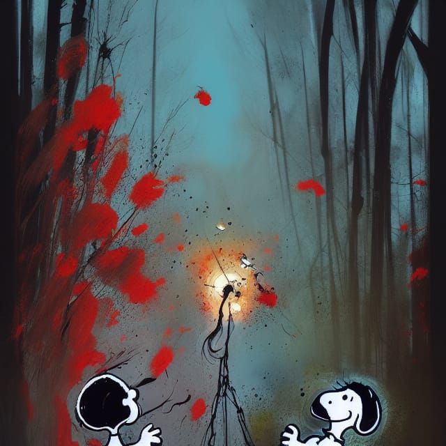 Terrifying Snoopy Speedpaint in Horror Style