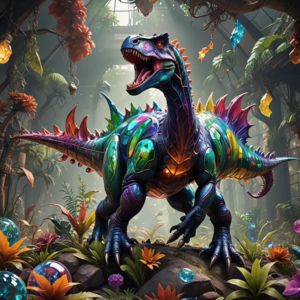 Colourful dinosaur