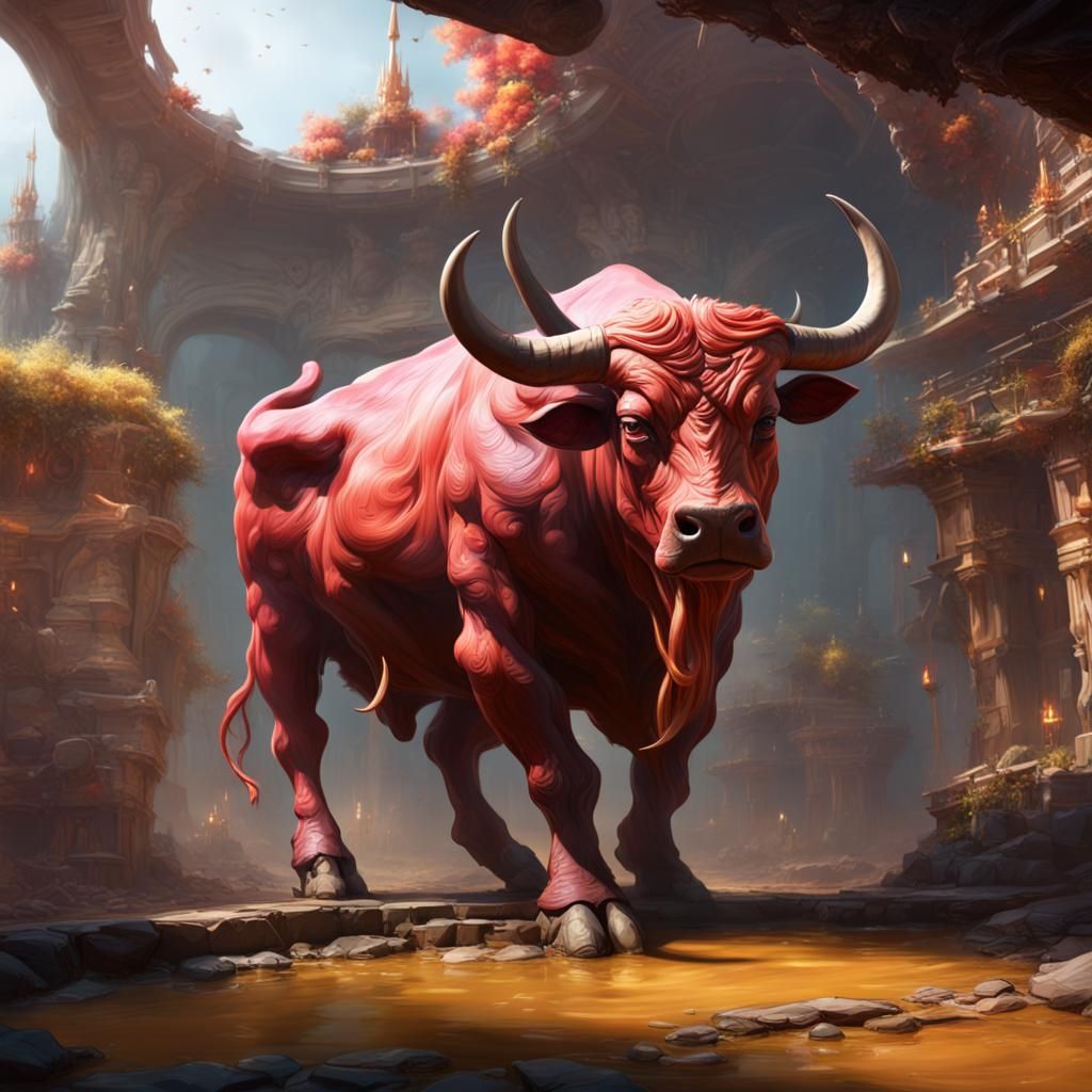 Minotaur in Arena: Fantasy Concept Art