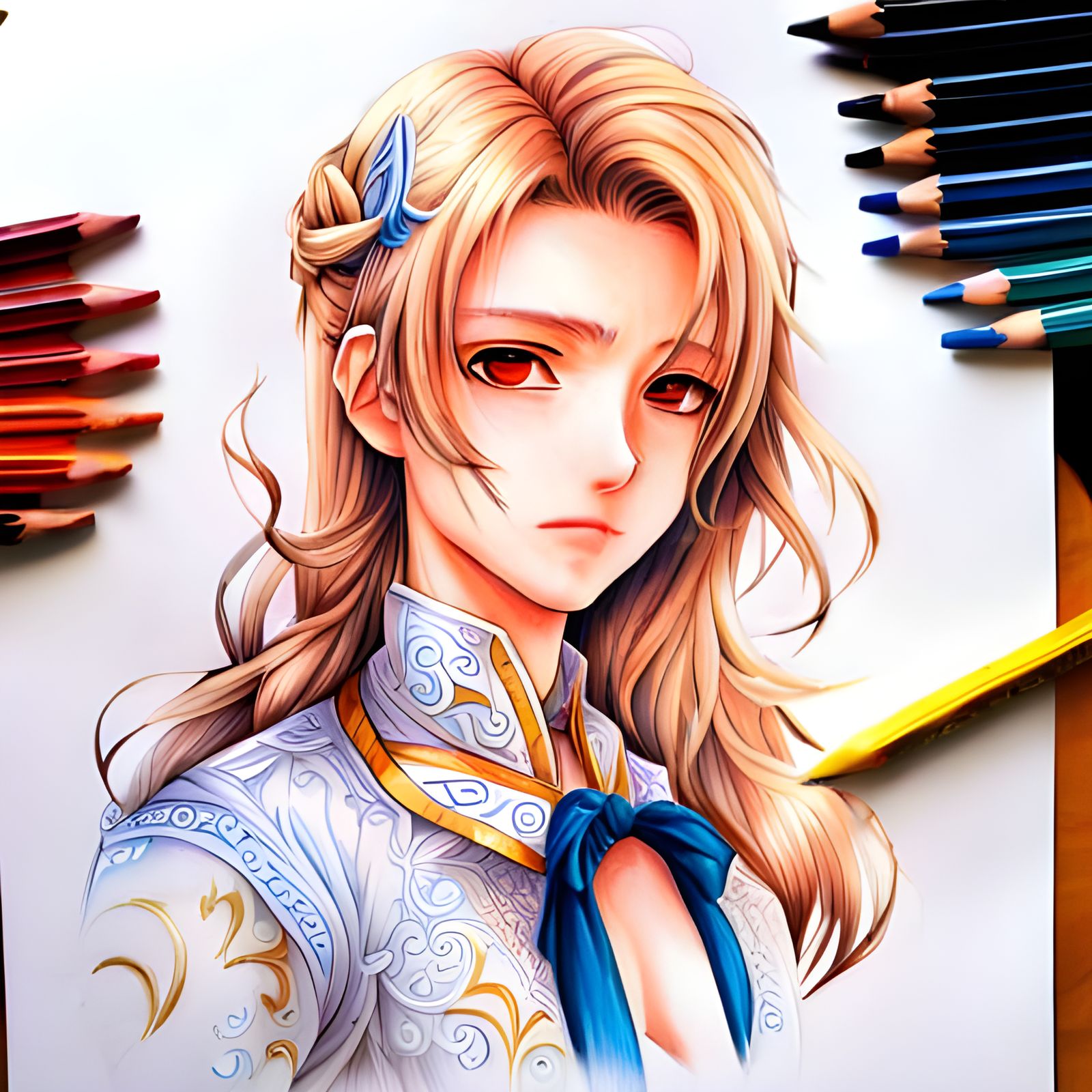 Detailed Manhwa Pencil Portrait