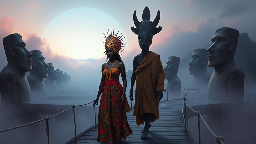 Mystical Twilight Alliance on Moai Bridge