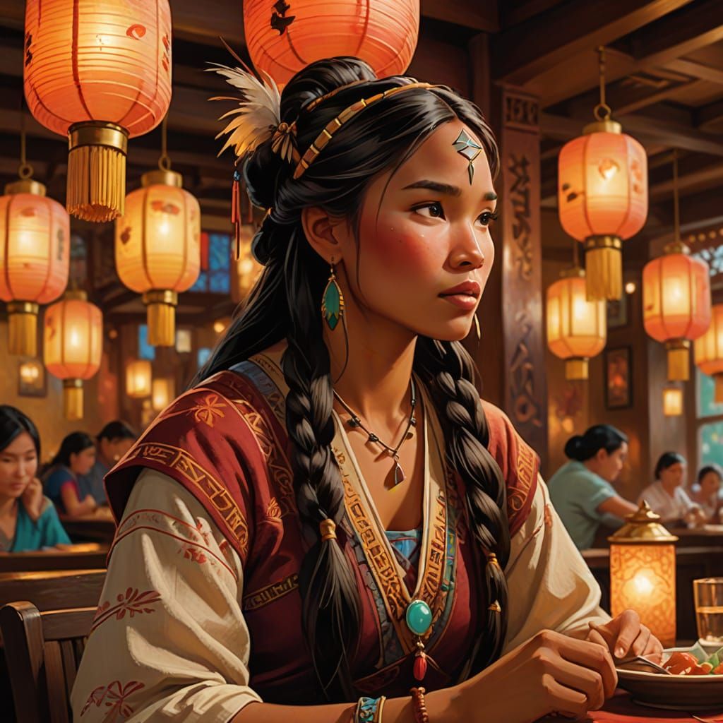 Surreal Disney Princess in Traditional Chinese Elegance