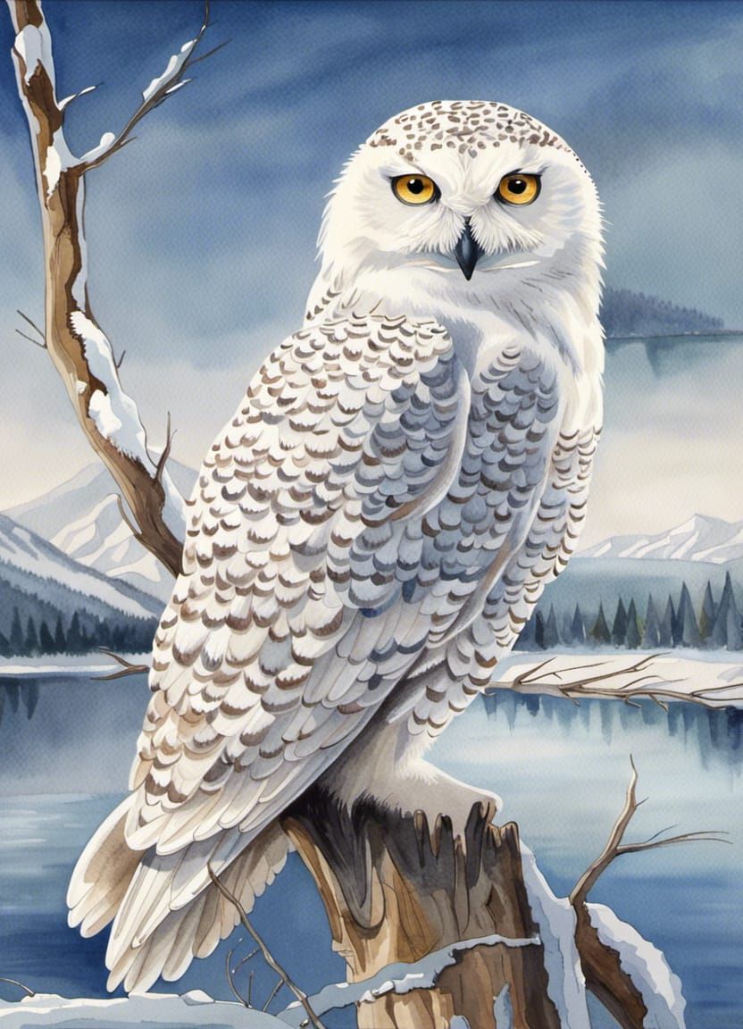 Portrait of a Snowy Owl