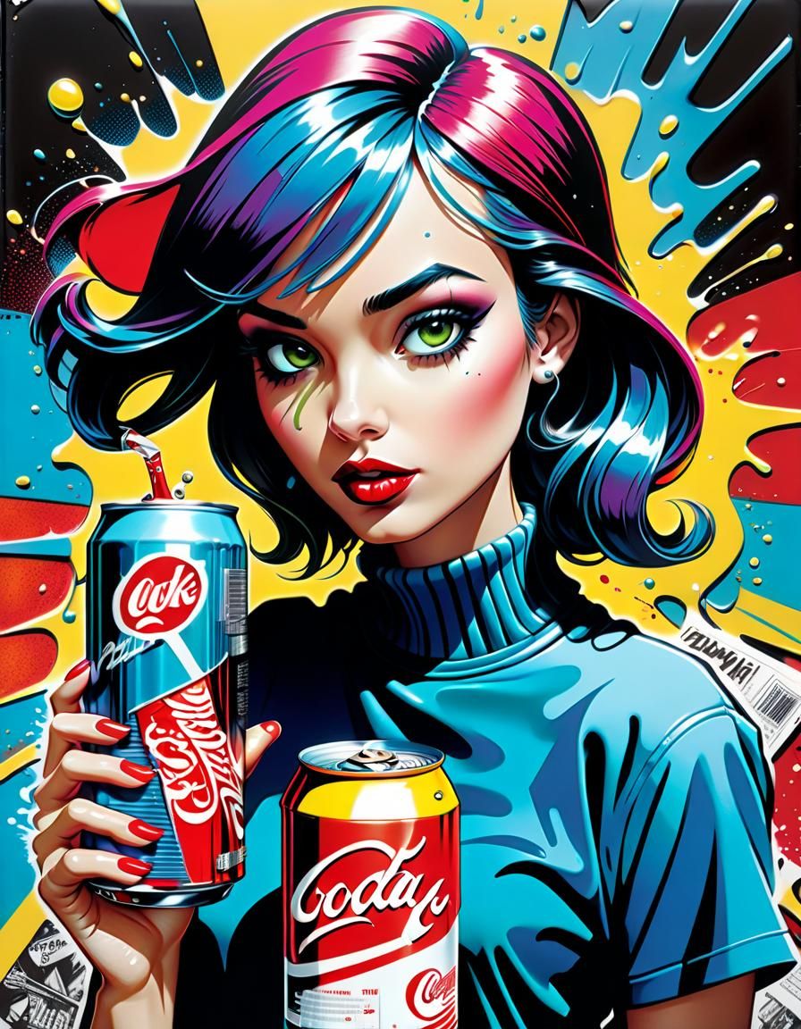 Pop Art Girl Comic Book Cover