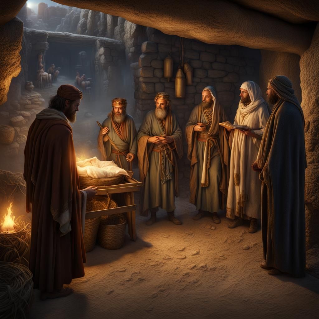 Eastern Magicians Honoring Jesus: Matte Painting