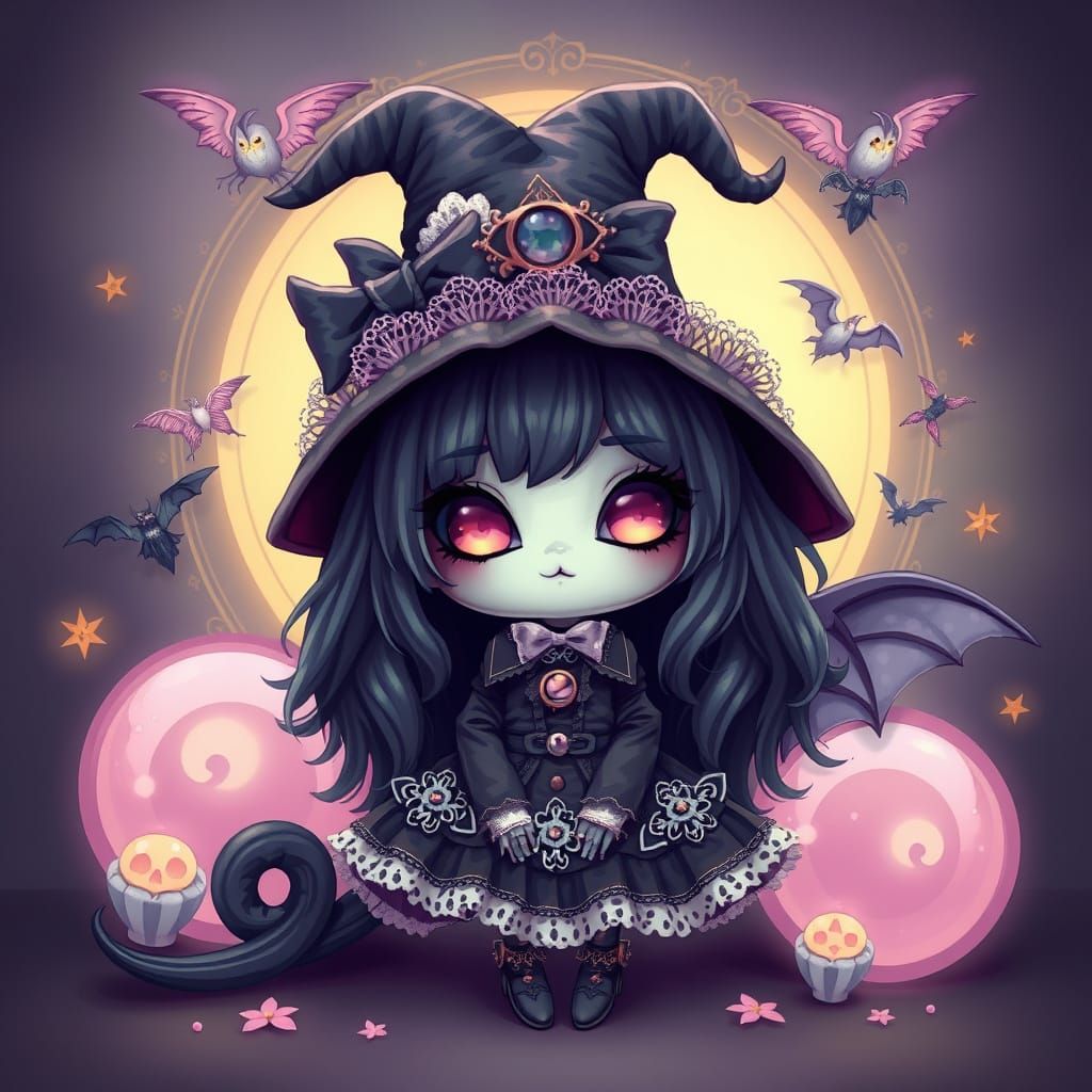Gothic Witch Kawaii aesthetic