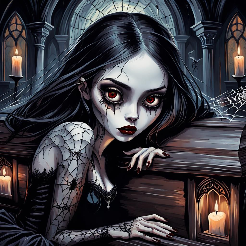 Vampire in her crypt 1