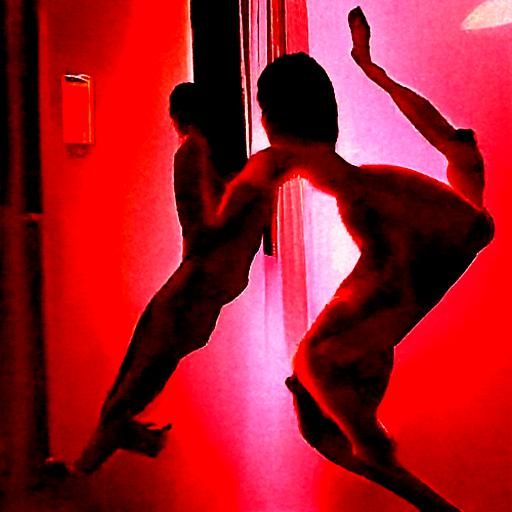 Disturbing Image of Naked People in Unnatural Poses