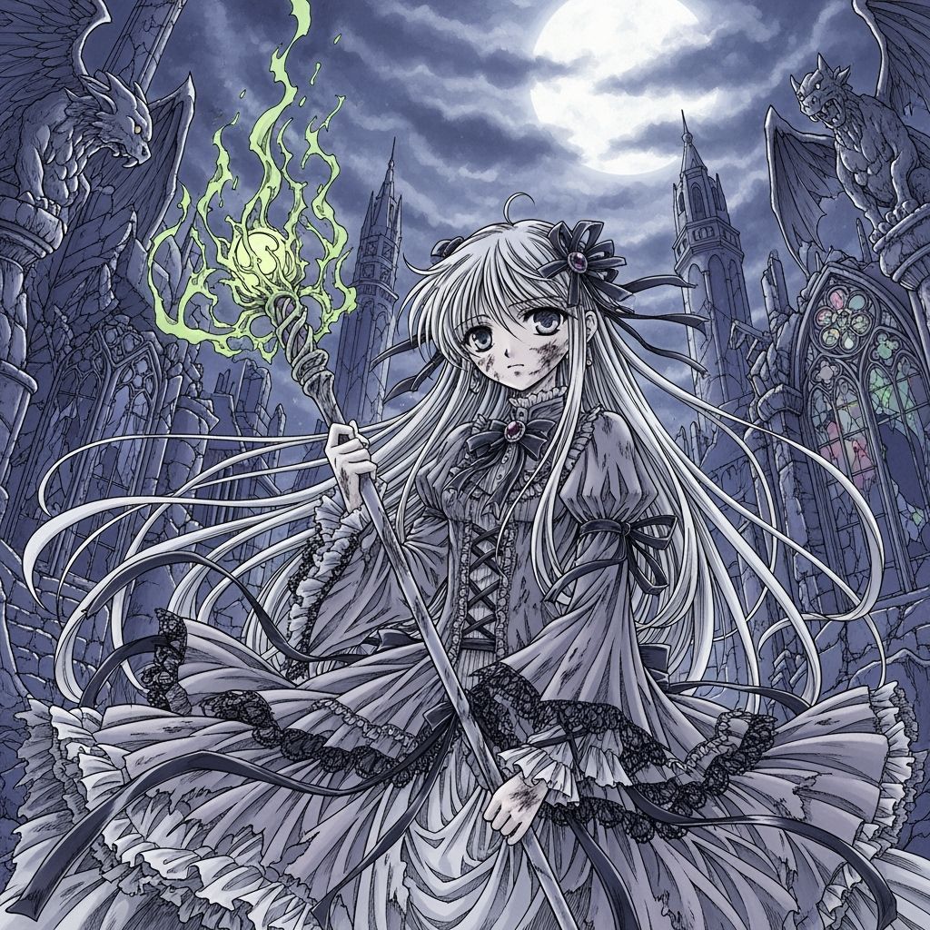 Grimdark Manga Style Illustration