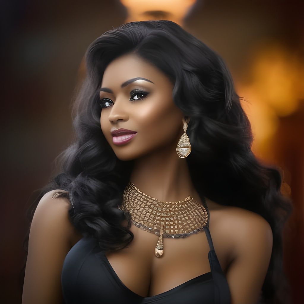 A sensual mocha skinned woman