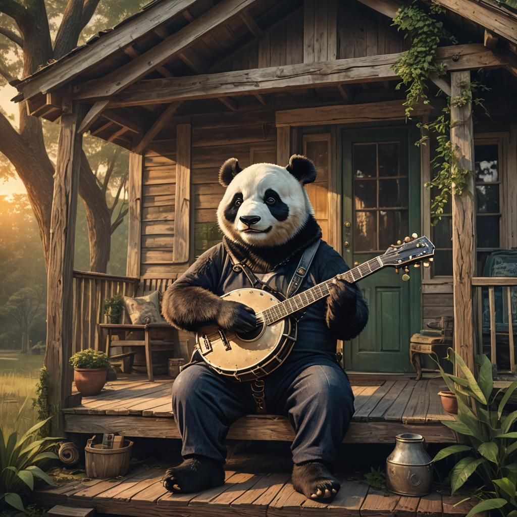 Just jammin on the porch