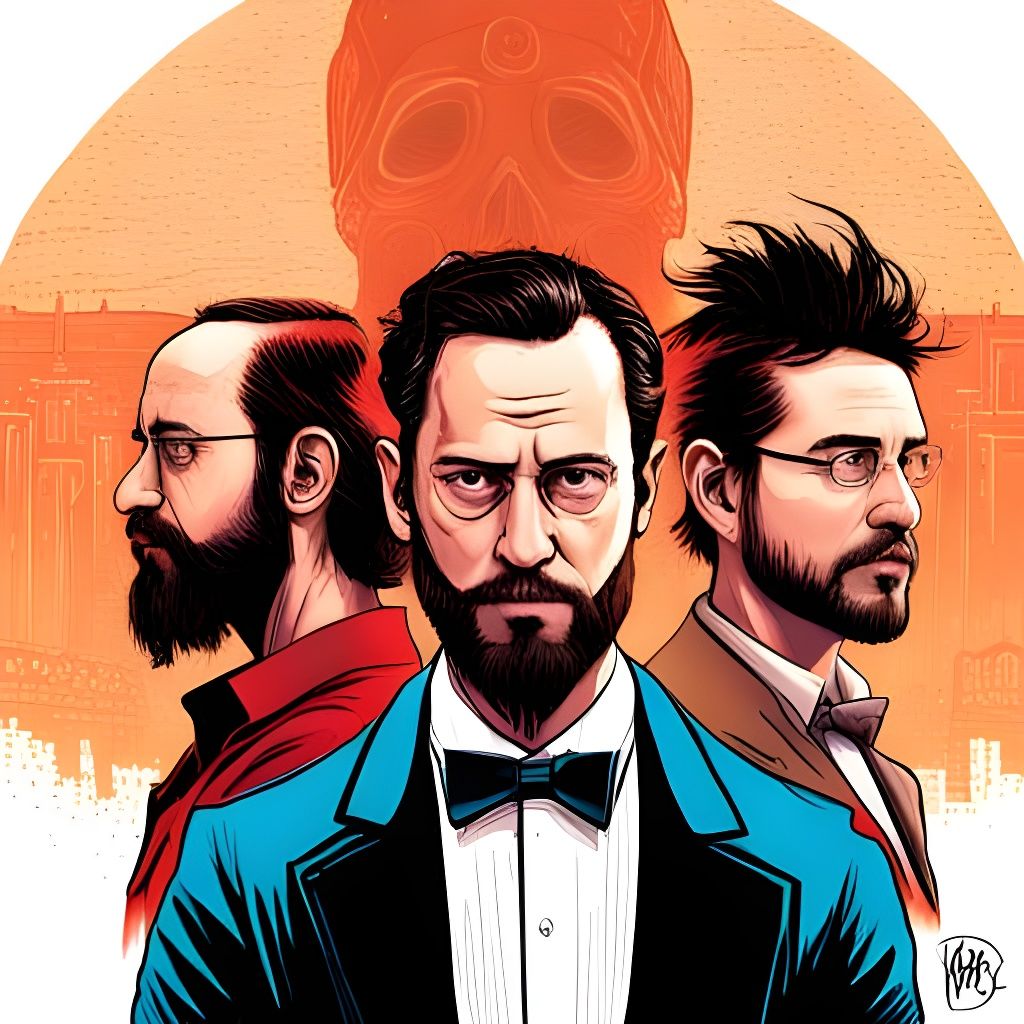 The Karamazov Brothers: Cyberpunk Illustration