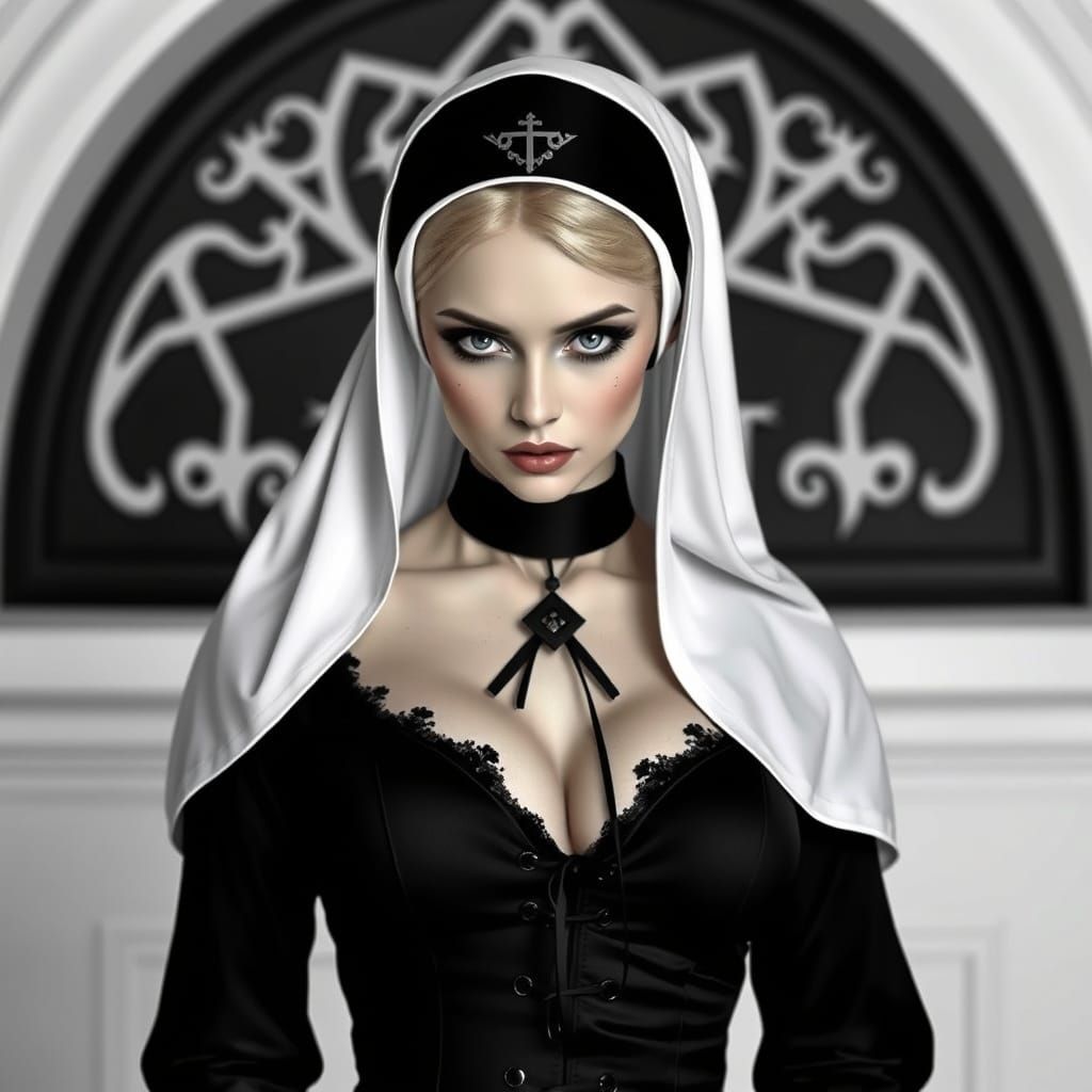 Gothic Sexy Nun: A Dark Religious Vision