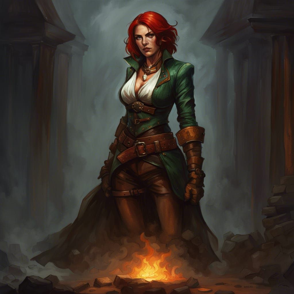 Sinister Triss Merigold Portrait in Dark Fantasy Style