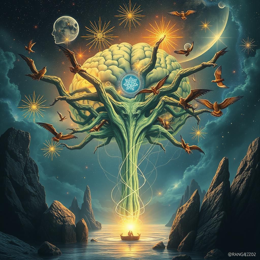 Ethereal Neurographic Visions of Therapeutic Mythology