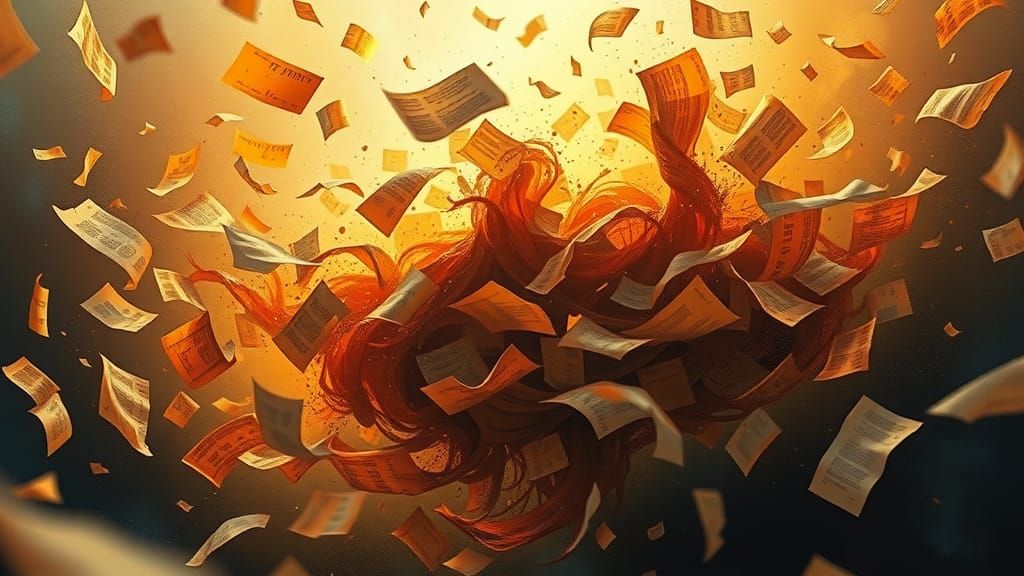 papers  blowing in the wind