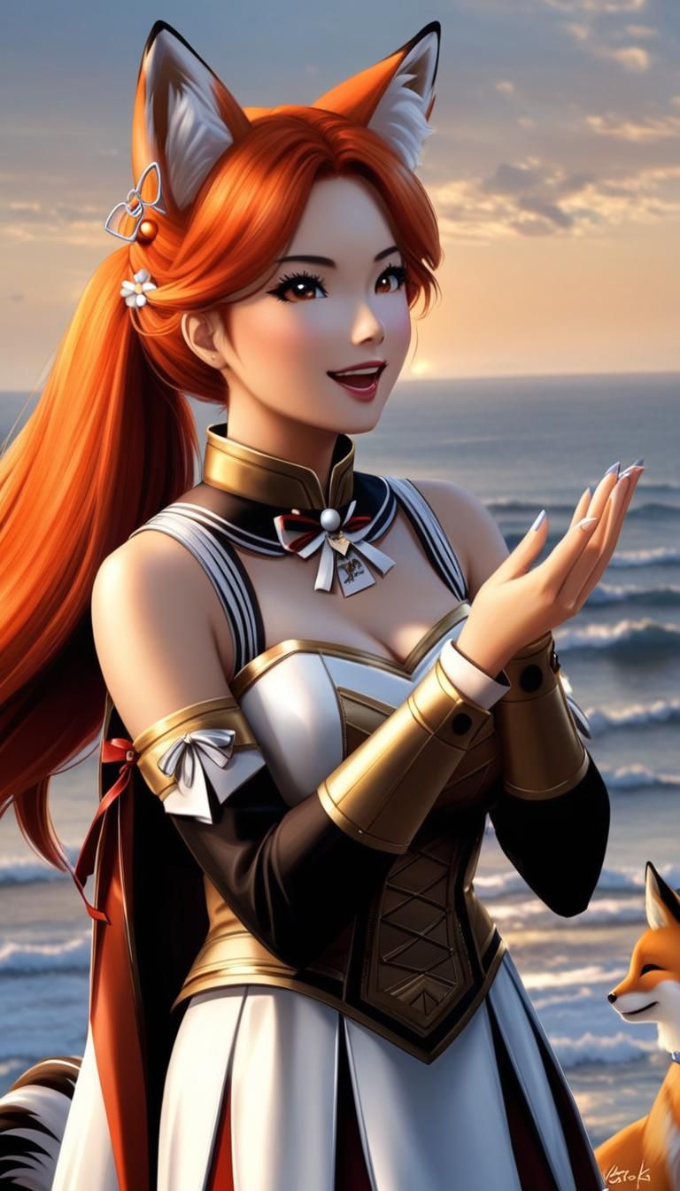 Anime Fox Girls in Transient Dream