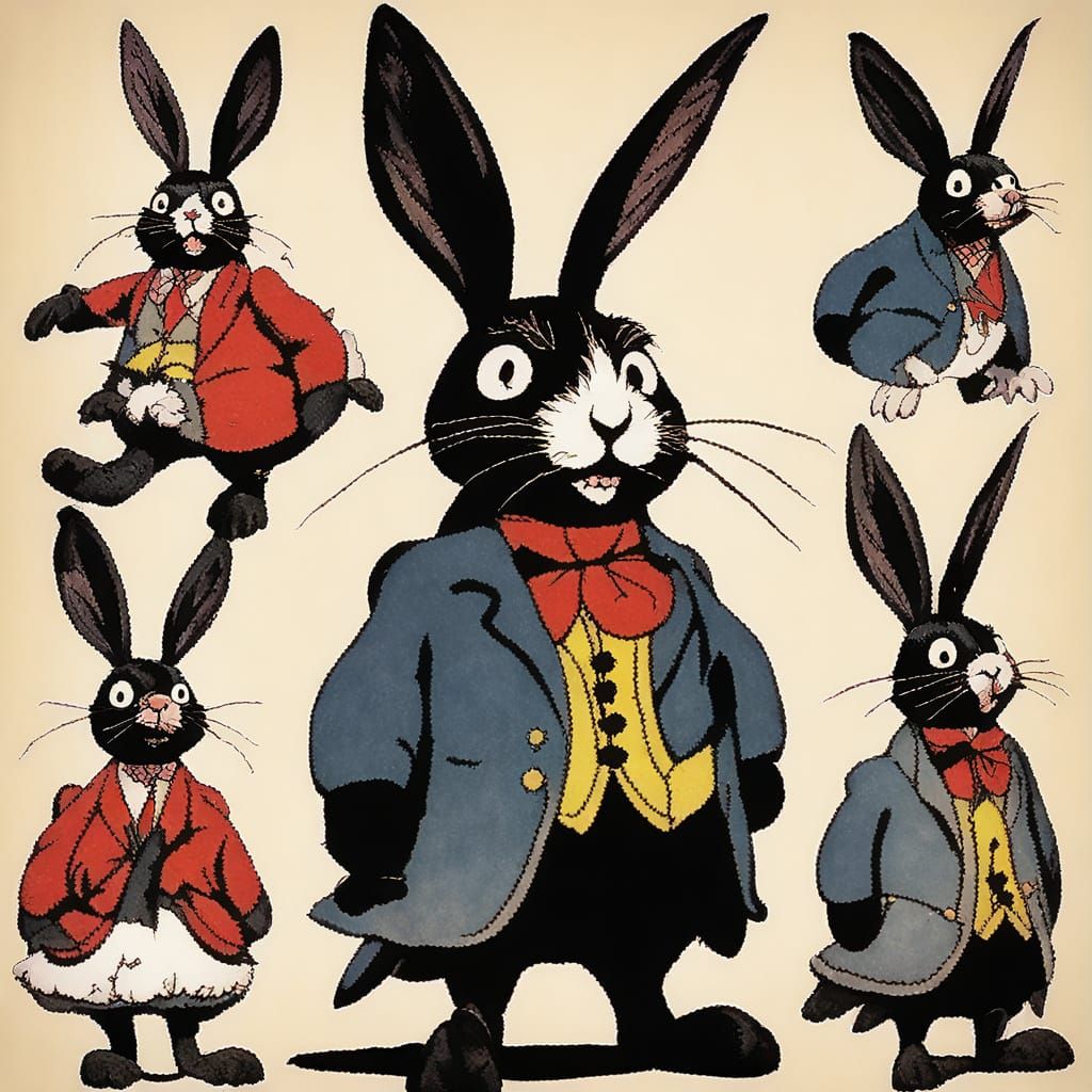 Cyberpunk-Inspired Dark Rabbit in Affirmative Action