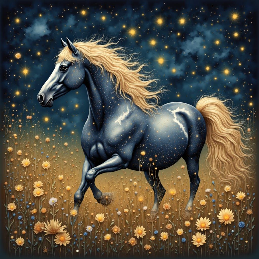 Majestic Appaloosa Horse in Twilight Meadow