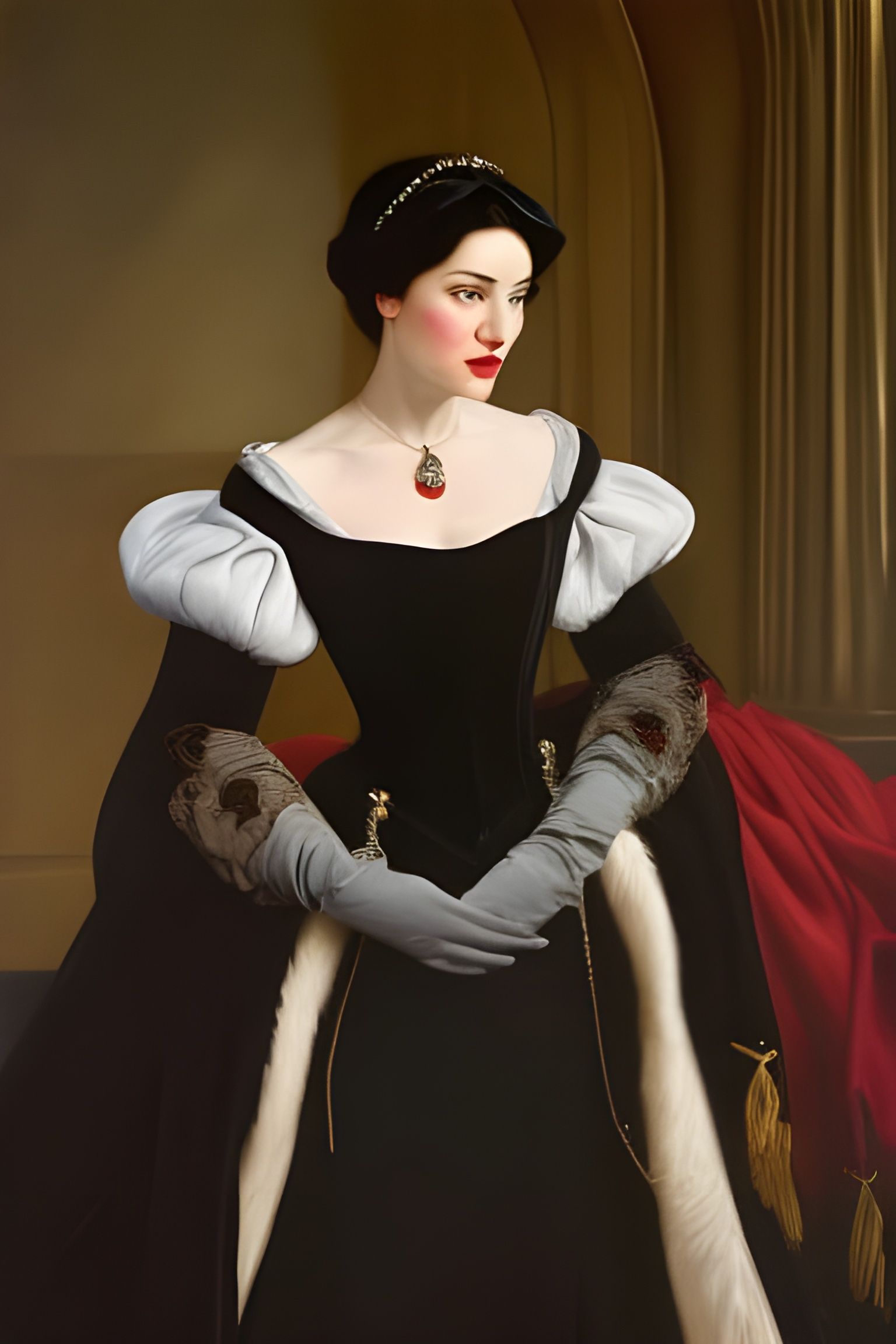 Snow White as Madame X: Renaissance Portrait
