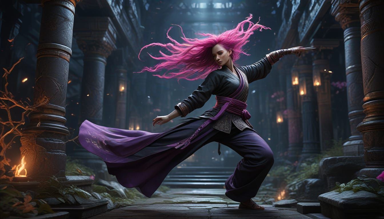 Mystical Martial Artist Unleashes Power