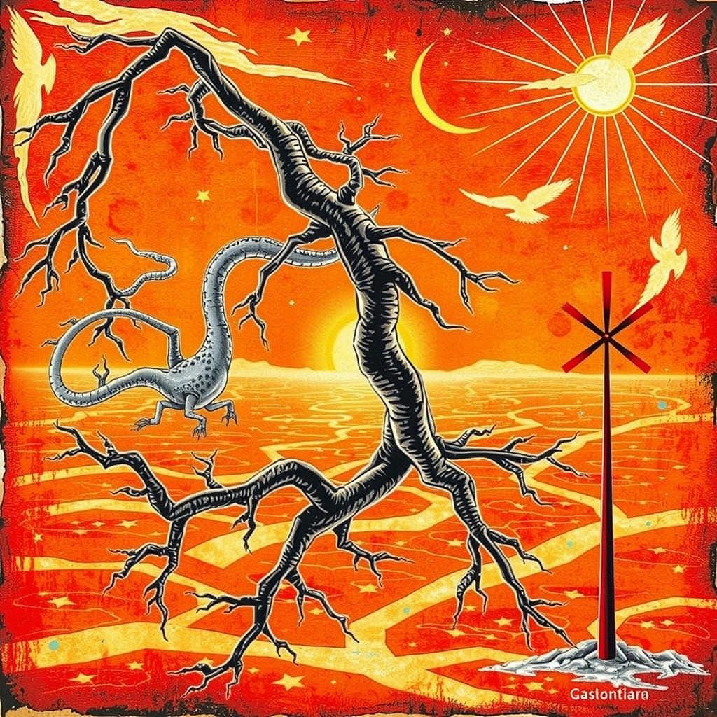 Majestic Neural Landscape in a Futuristic Style