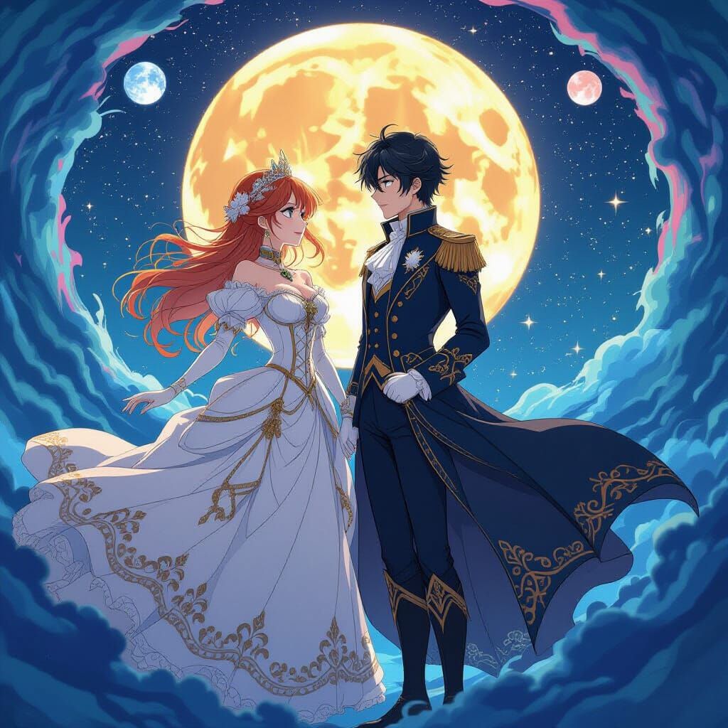 Anime Key Visual: Solar Queen and Moonlit Rebel