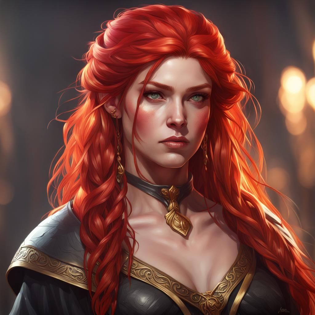 Viking Woman Portrait with Dynamic Lighting