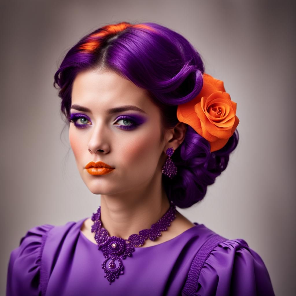 Simple Purple and Orange Gradient Blend