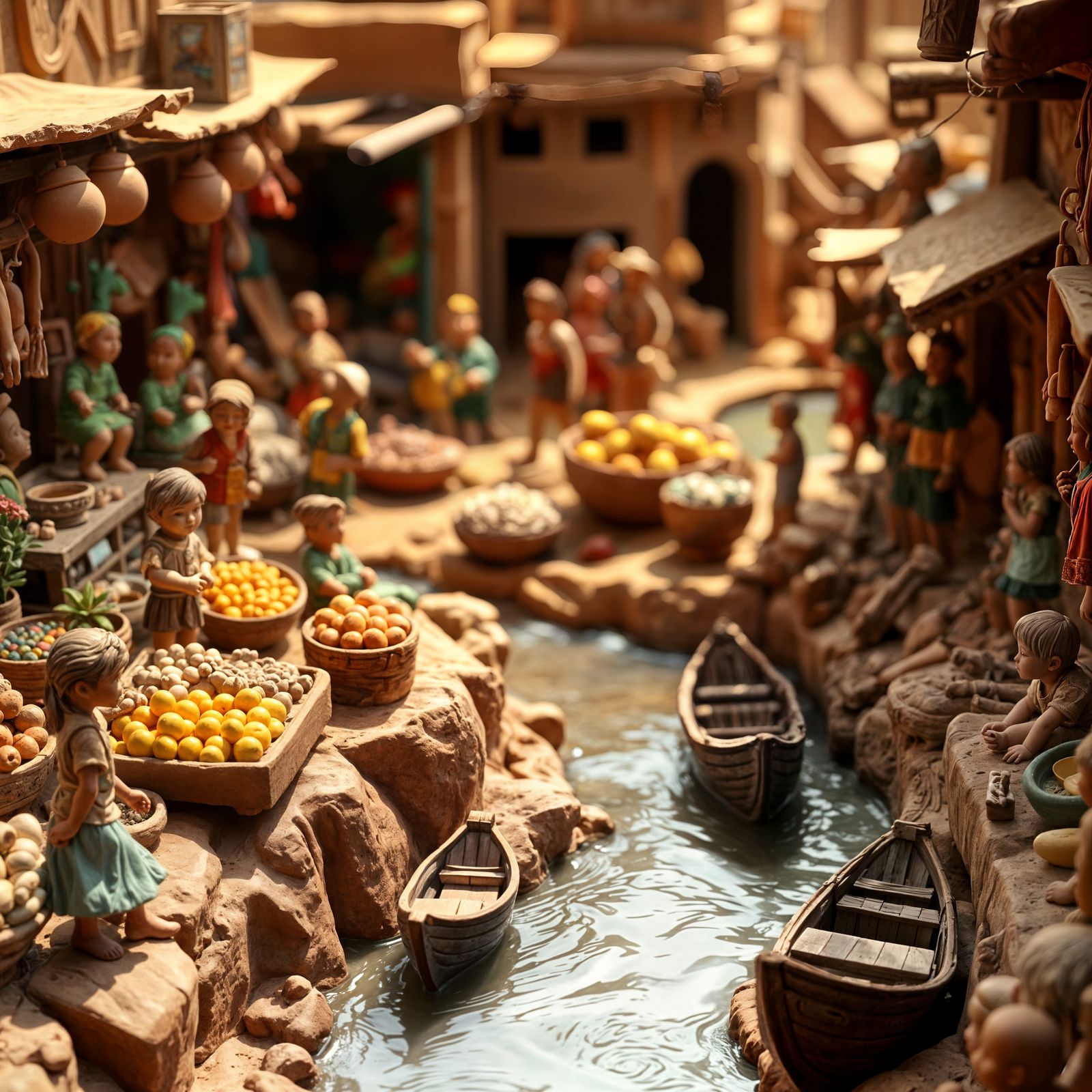 Photorealistic Clay World in 4K Cinematic Photo