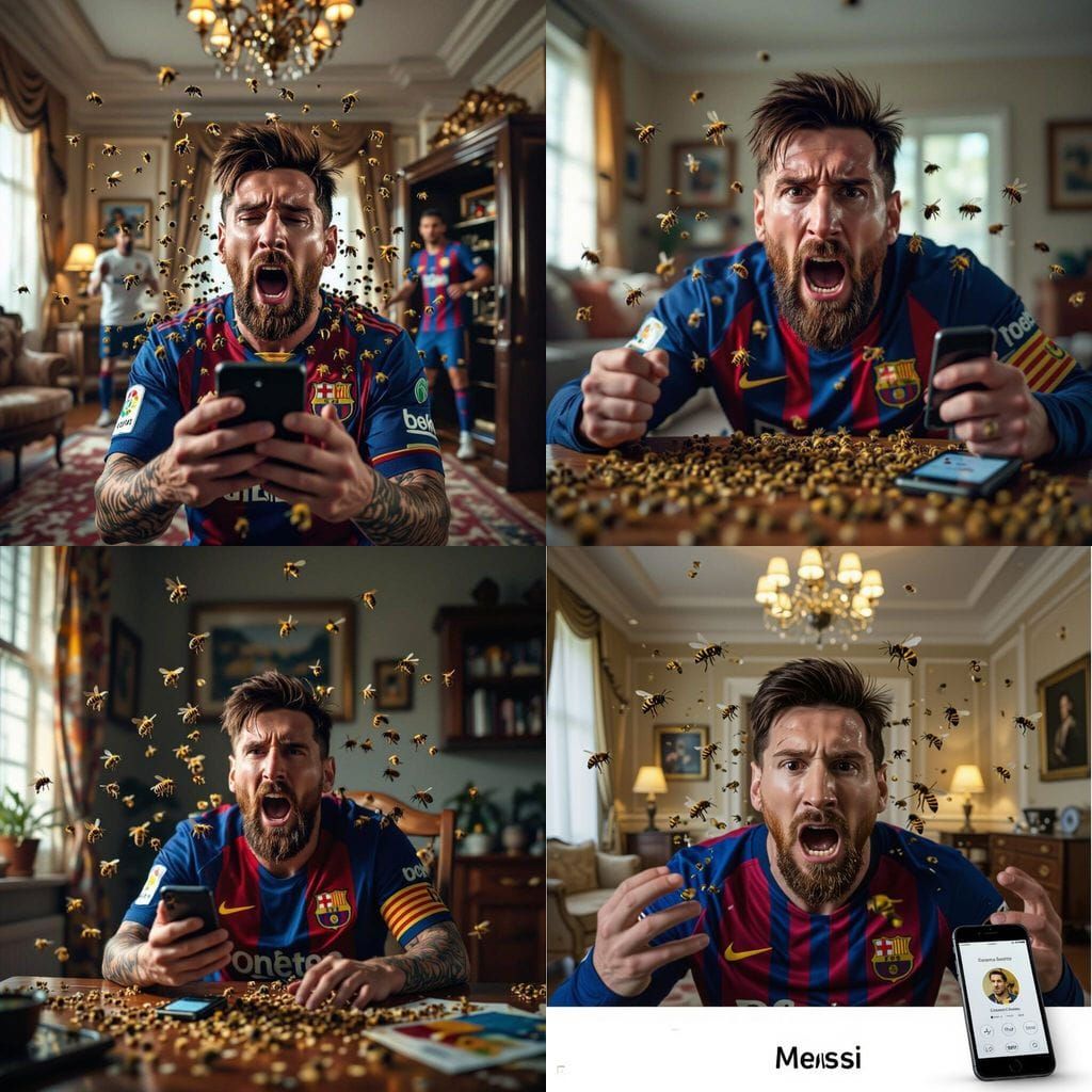 Lionel Messi Panics as Bees Attack in Chaotic Home