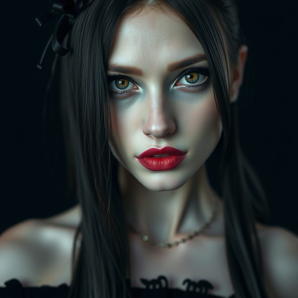 Beautiful Gothic Girl Portrait 2026 ❤️🖤 Flux Schnell