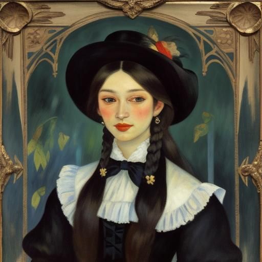 Vampire Portrait in Impressionist Style