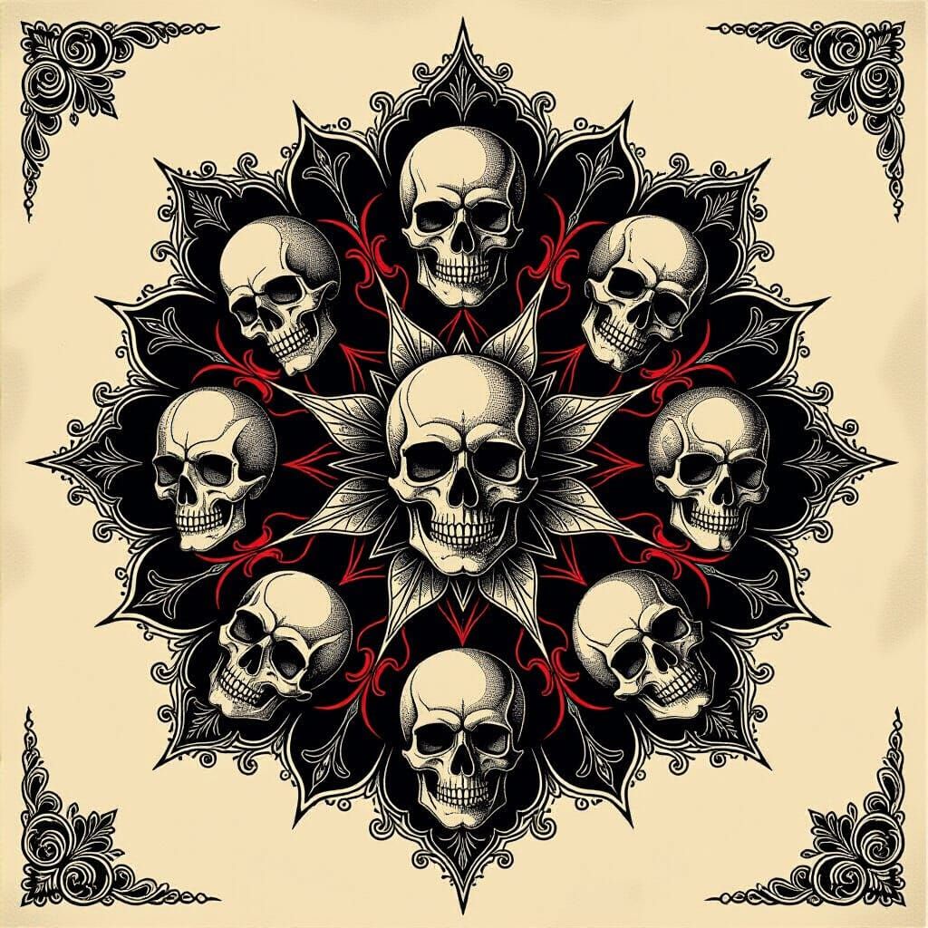 Ornate Tattoo Sheet in Yakuza Irezumi Style