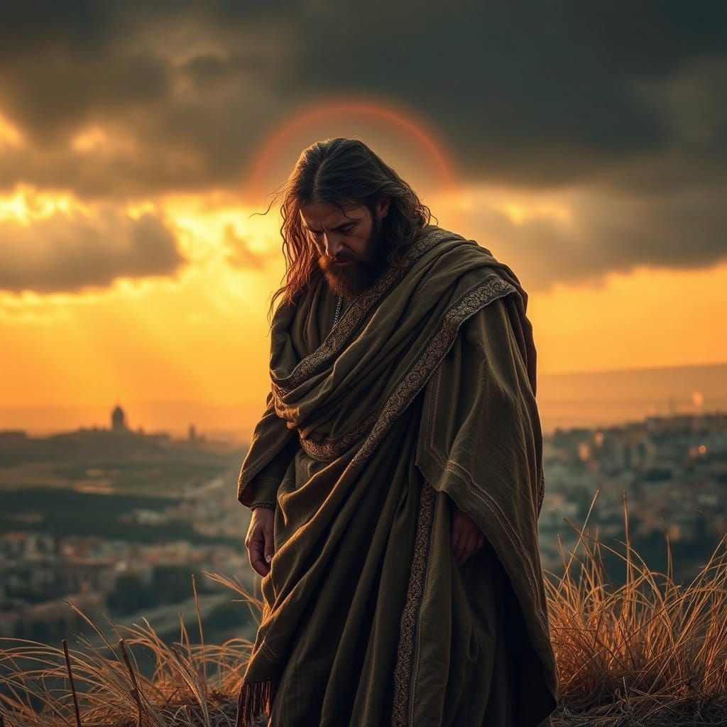 Jeremiah Prophet Contemplates Ancient Jerusalem