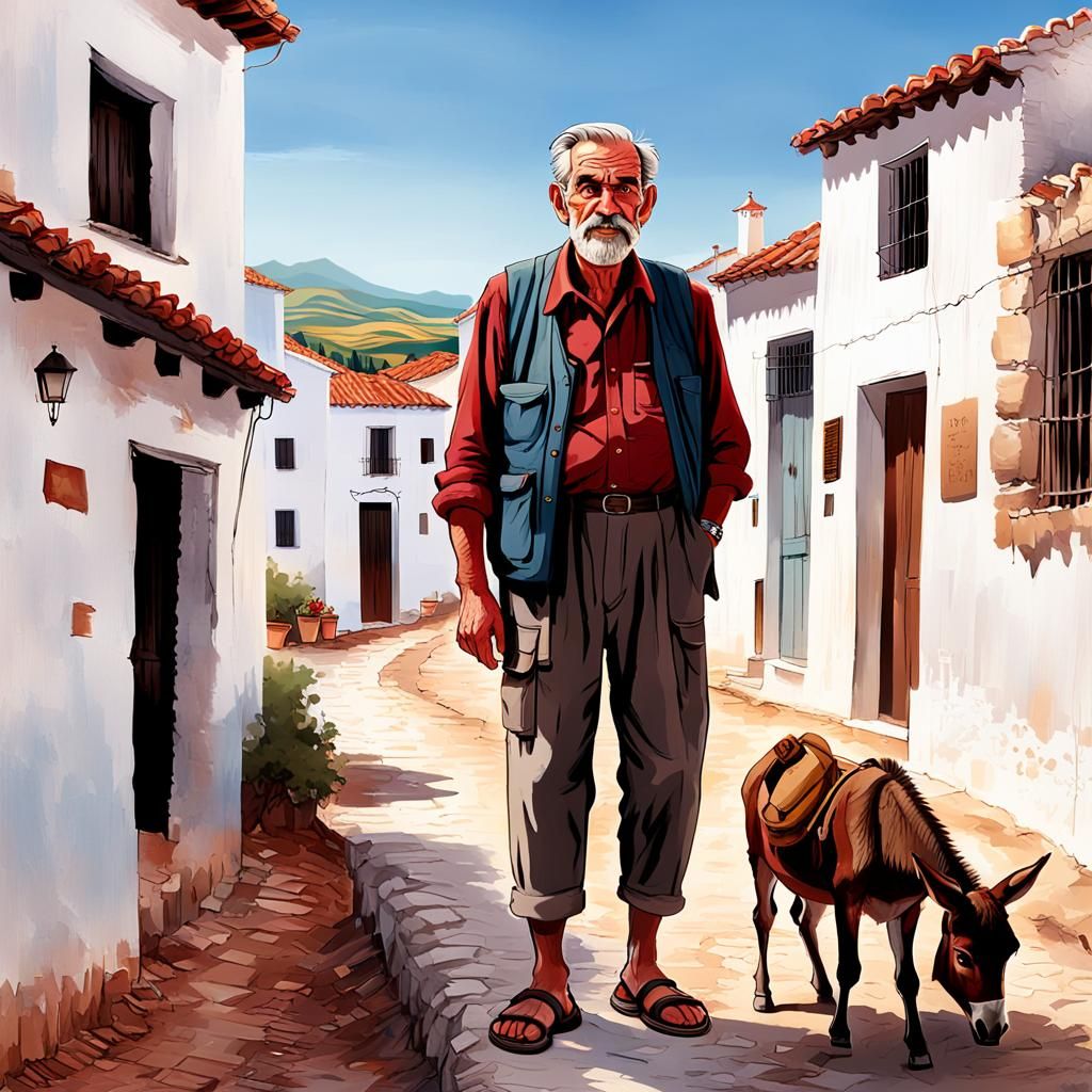 The old man and the donkey