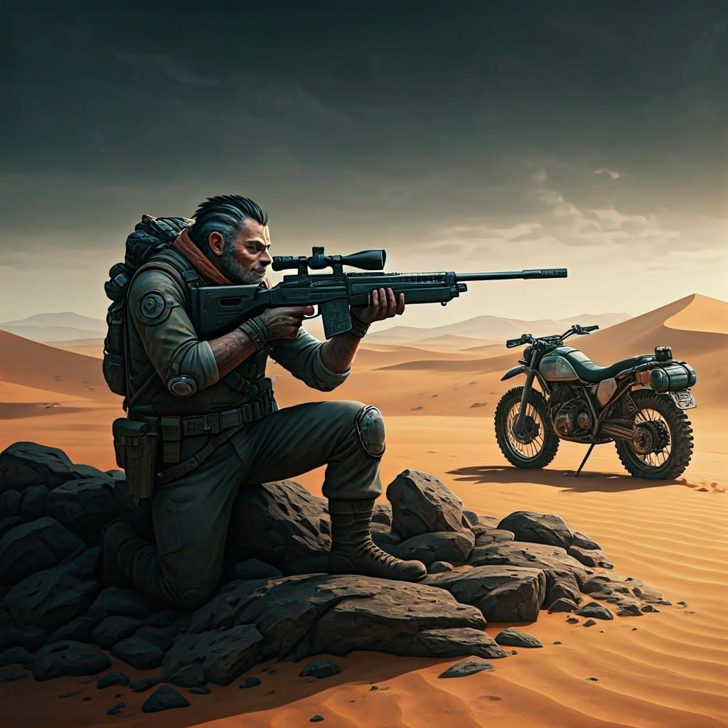 Cyberpunk Dingo Warrior in Guerrilla Gear