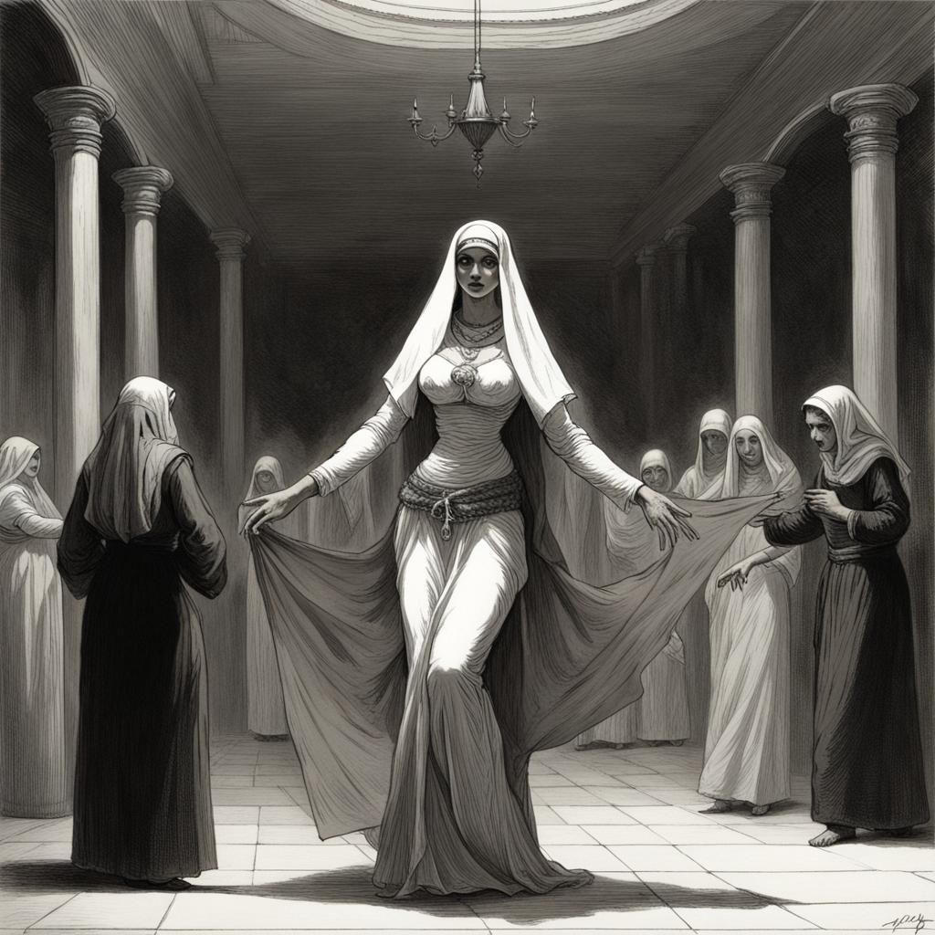 Beautiful Young Nun Belly Dancer  Dancing In the Hospital