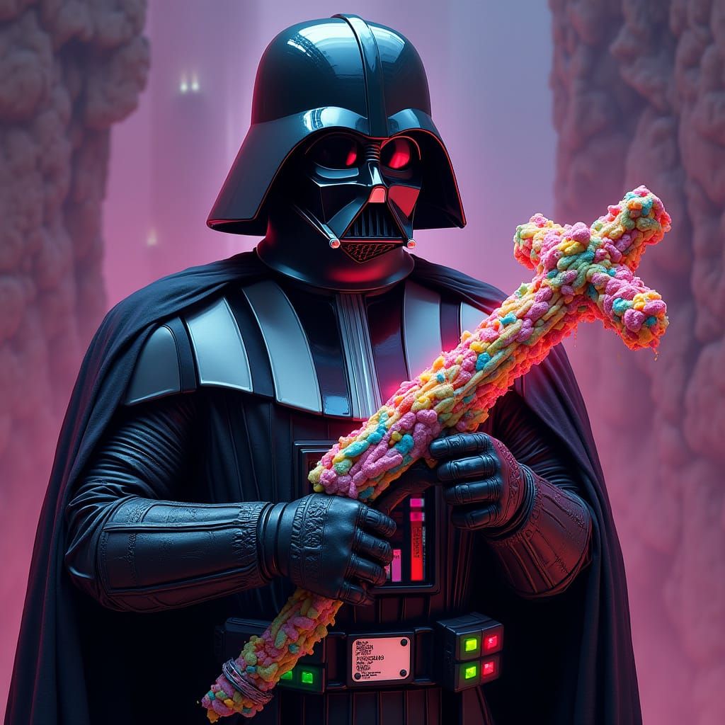 Darth Vader with Candy Crossbow in Pop Surrealism