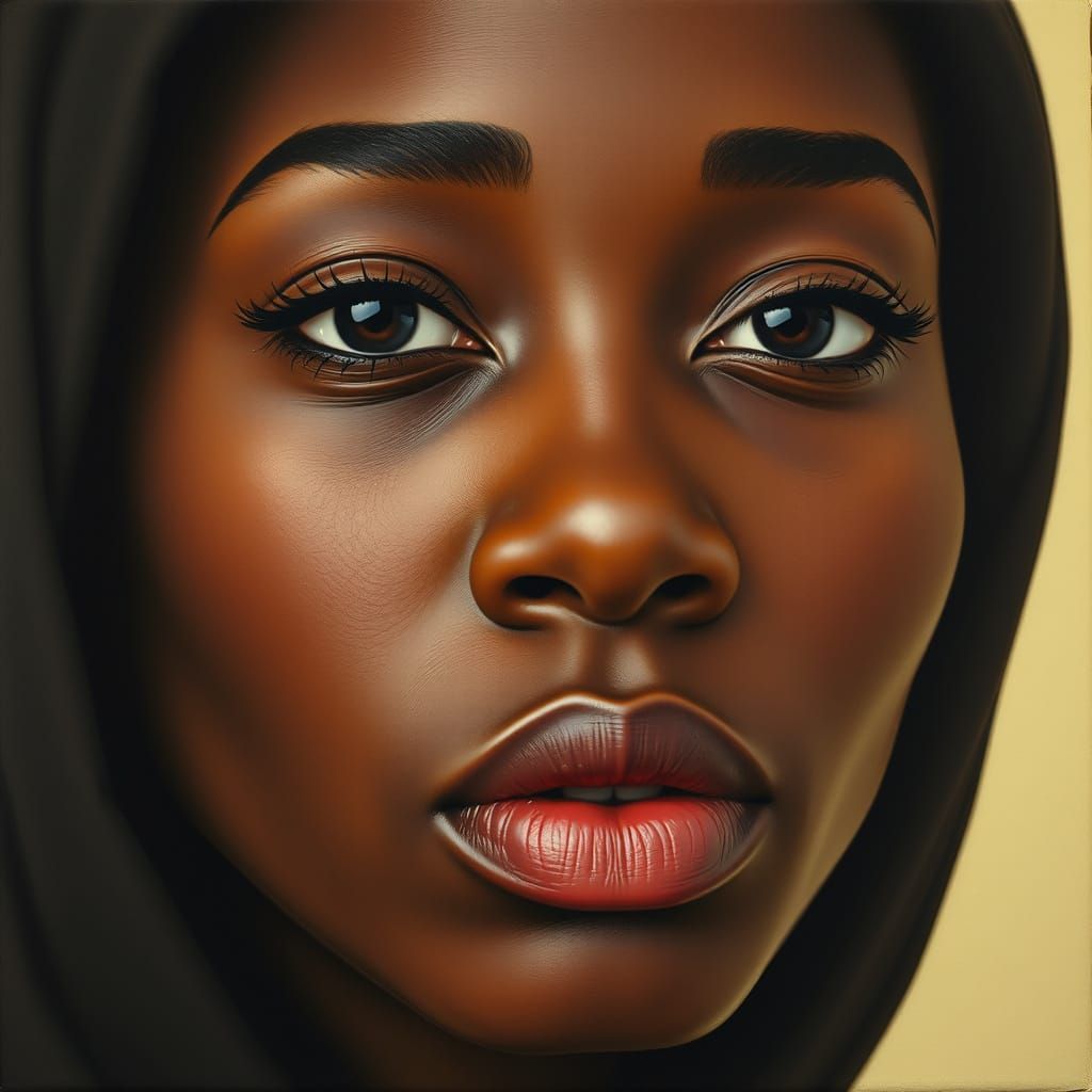 Expressive Close-Up Portrait with Rich Textures