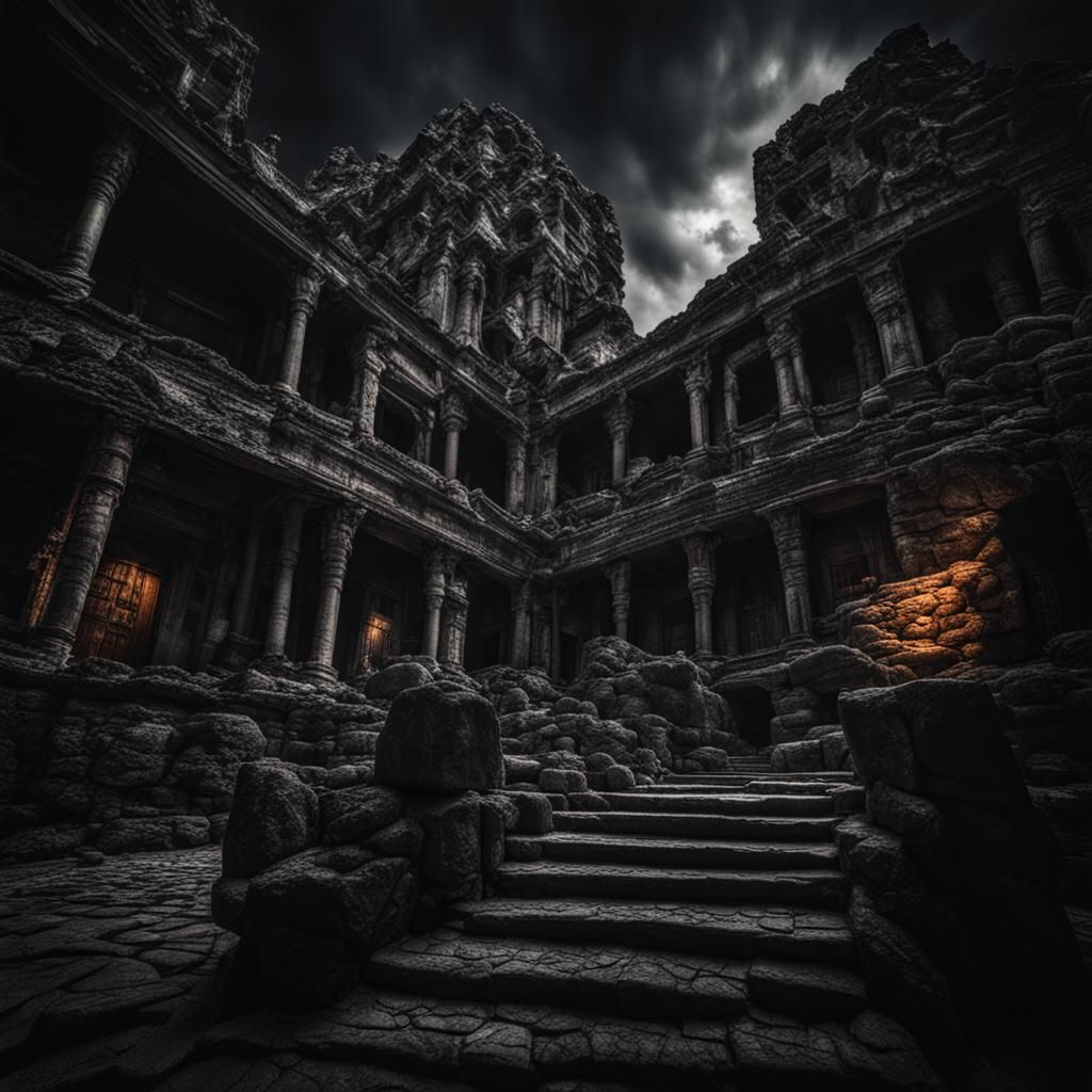 Darkness Buraco: Hyperrealistic Atmospheric Composition