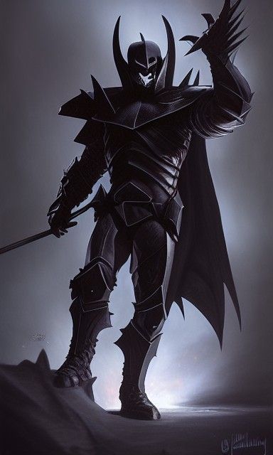Sinister Dark Knight in Full Armor