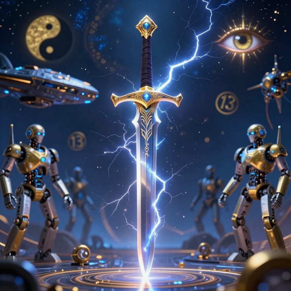 Regal Sword Crackles with Lightning in Alien Dimension