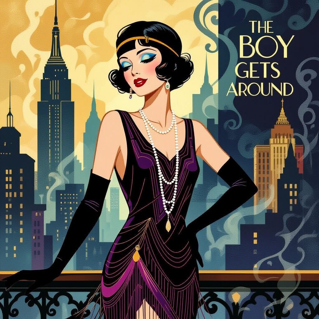 Sylvia: Confident Flapper on Jazz Album Cover