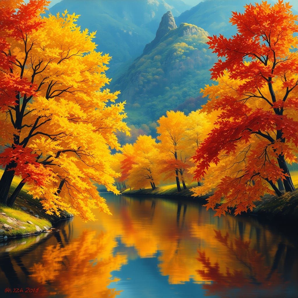 Vibrant Japanese Maple Arboretum in Autumn Colors