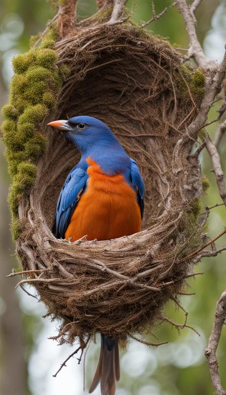 Comfortable Bird Nests with Sharpness and Color