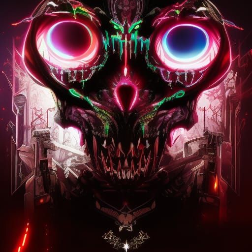 Demonic Code: Occult Machine Language in Neon Ink